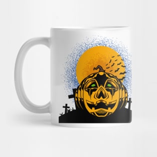 Halloween pumpkin with moon Mug